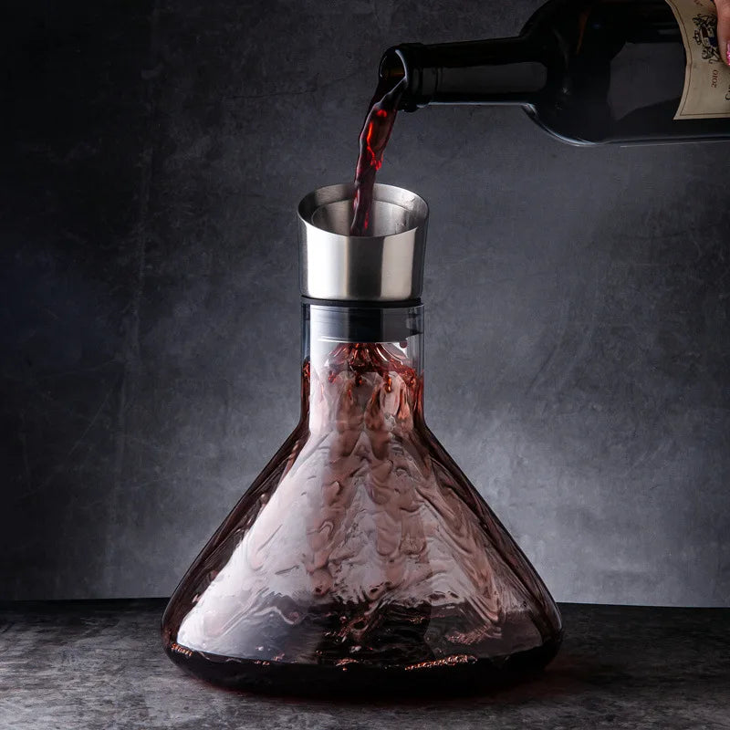 Luxury Wine Decanter - Transparent Nordic Aerating Carafe