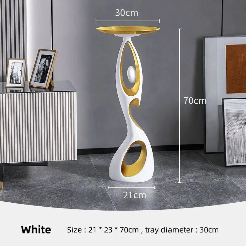 Abstract Designer Side Table - Artistic Accent Table for Living Room