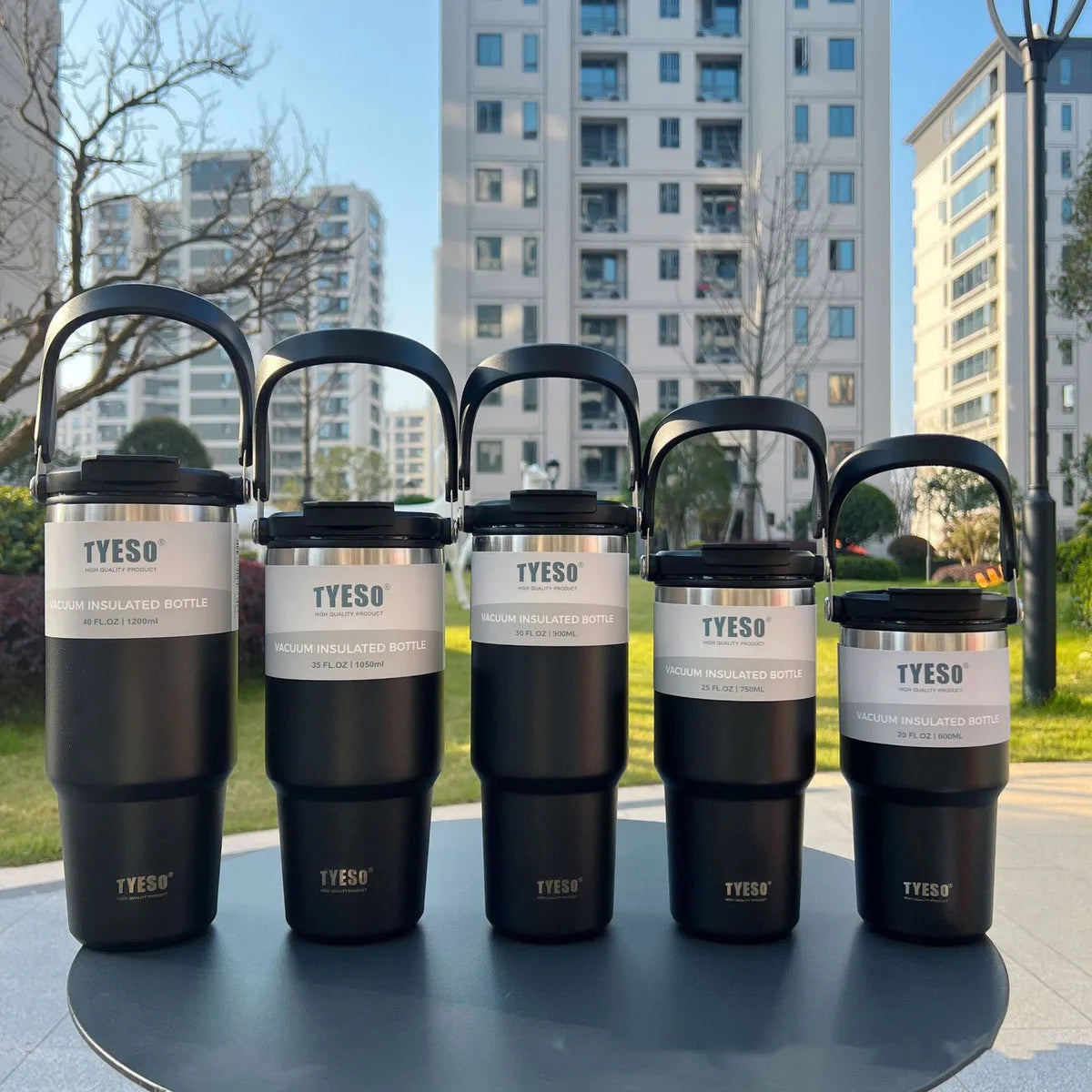 TYESO Insulated Stainless Steel Tumbler - Double-Layer Travel Mug