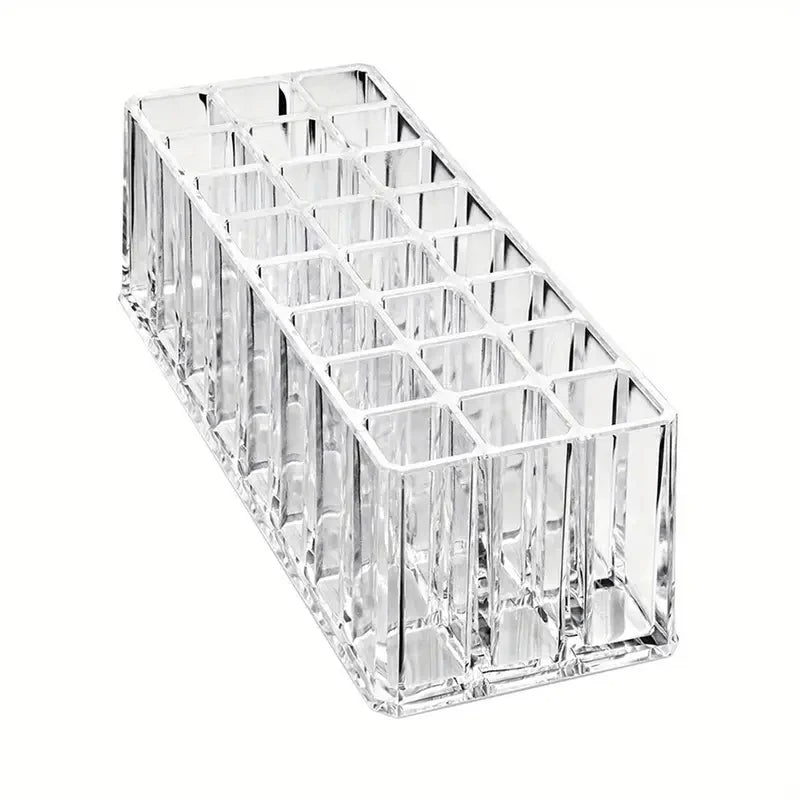 24 Slot Acrylic Makeup Organizer - Brush and Lipstick Storage Display