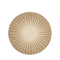 Modern Round Plush Area Rug - Soft Non-Slip Bedroom Carpet