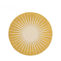 Modern Round Plush Area Rug - Soft Non-Slip Bedroom Carpet