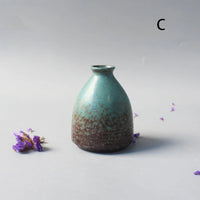 Minimalist Black Ceramic Bud Vase - Japanese Inspired Decor