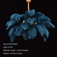 Feather Art Chandelier - Nordic Statement Pendant Light