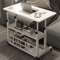 Height-Adjustable Rolling Desk - Mobile Computer Table 60x40cm