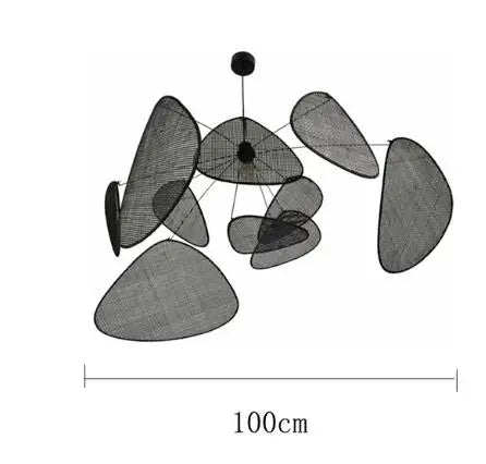 Handwoven Rattan Chandelier - E27 Wicker Suspension Lamp