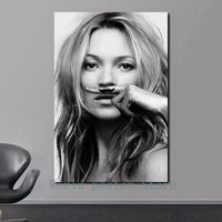 Scandinavian Kate Moss Canvas Poster - Fashion Inspired Wall Art
