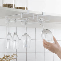 Under-Cabinet Wine Glass Holder - Multipurpose Stemware Storage Rack