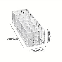 24 Slot Acrylic Makeup Organizer - Brush and Lipstick Storage Display