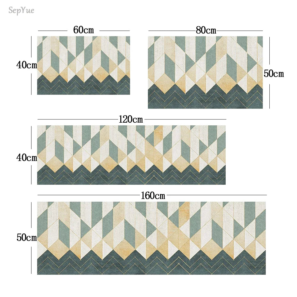 Soft Washable Kitchen Runner Rug - Anti-Slip Hallway and Entry Mat