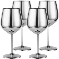 Unbreakable Stainless Steel Wine Glass Set - Up to 500ML