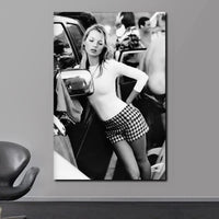 Scandinavian Kate Moss Canvas Poster - Fashion Inspired Wall Art