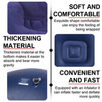 Inflatable Lounger Sofa Chair - Portable PVC Bean Bag Seat