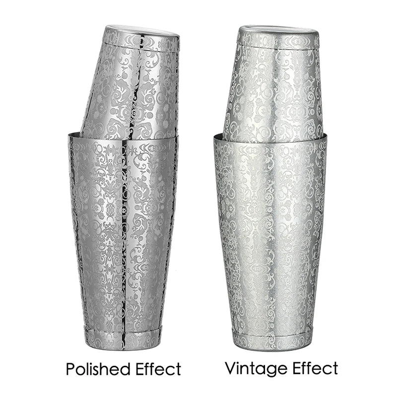 Stainless Steel Boston Shaker Set - Two-Piece Bar Mixer