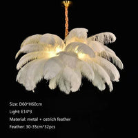 Feather Art Chandelier - Nordic Statement Pendant Light
