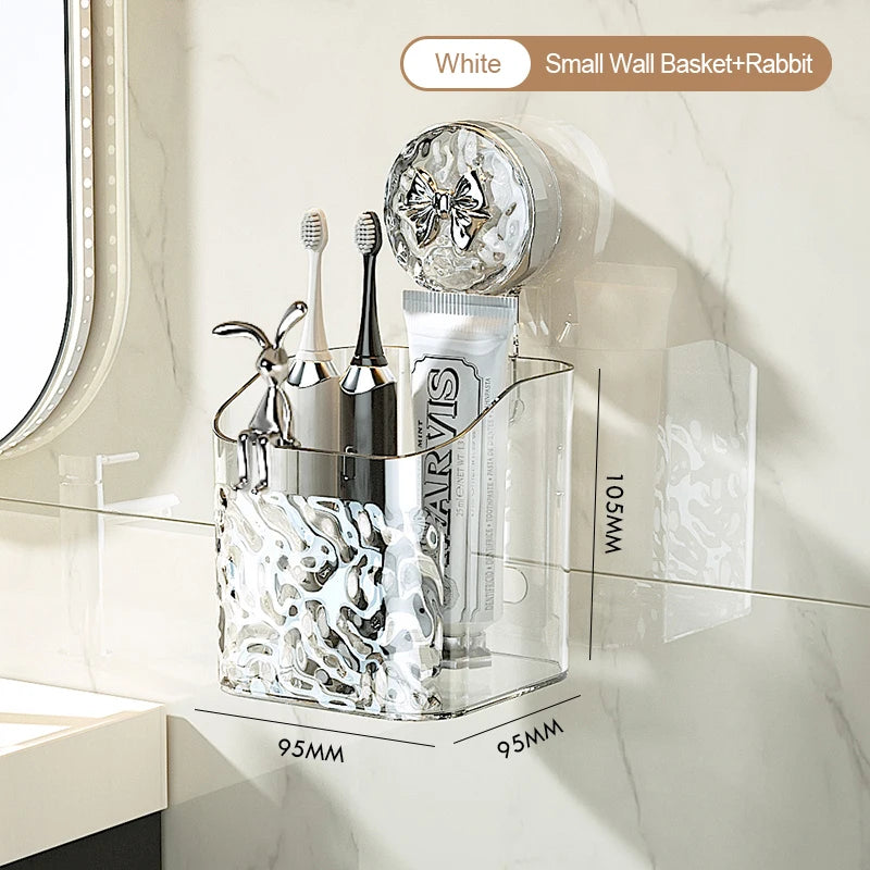 Glacier Pattern Wall-Mounted Bathroom Storage Basket