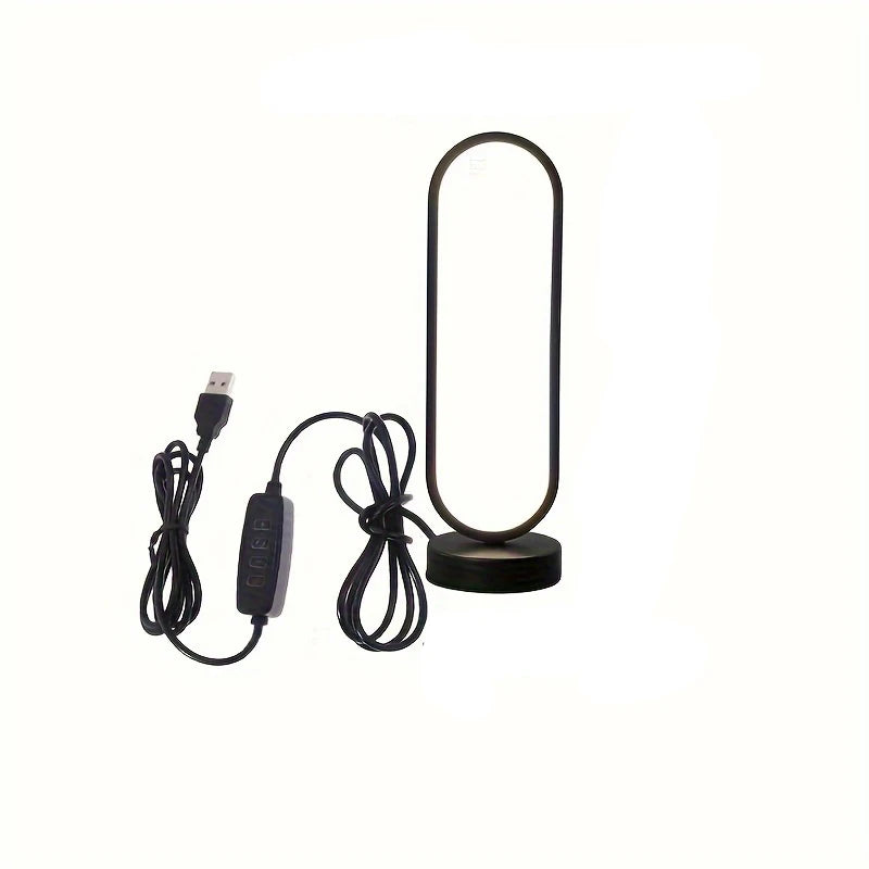 Modern Ring LED Bedside Lamp - 3 Color Dimming Night Light