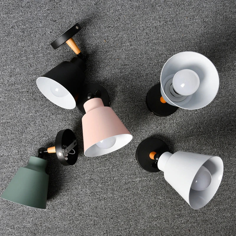 Nordic Solid Wood Wall Lamp - Minimalist Bedside Sconce
