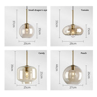 Nordic Glass Pendant Light - Industrial Loft Hanging Lamp