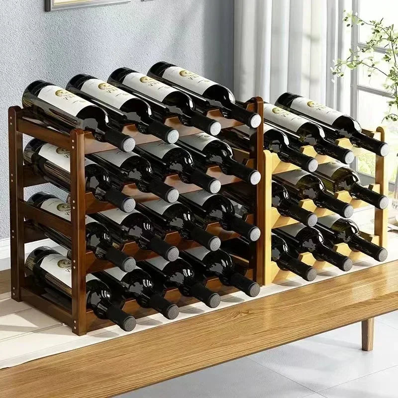 Tabletop Wine Display Rack - Creative Grid Storage Stand