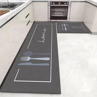Soft Washable Kitchen Runner Rug - Anti-Slip Hallway and Entry Mat