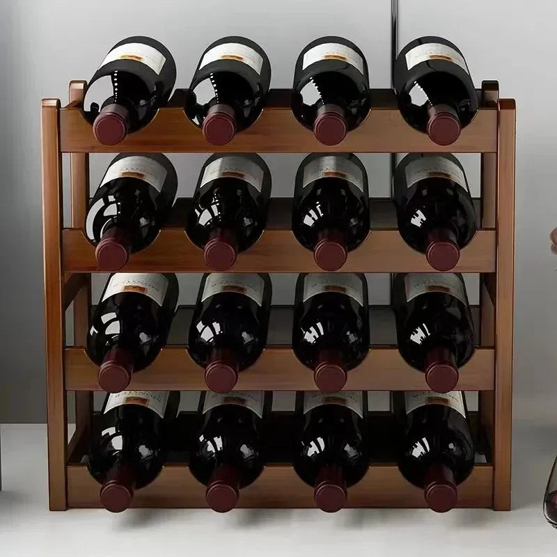 Tabletop Wine Display Rack - Creative Grid Storage Stand