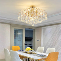 Crystal Ceiling Chandelier - Modern LED Light for Living & Dining