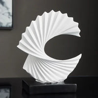 Modern Gold Resin Abstract Sculpture - Luxe Home and Office Accent
