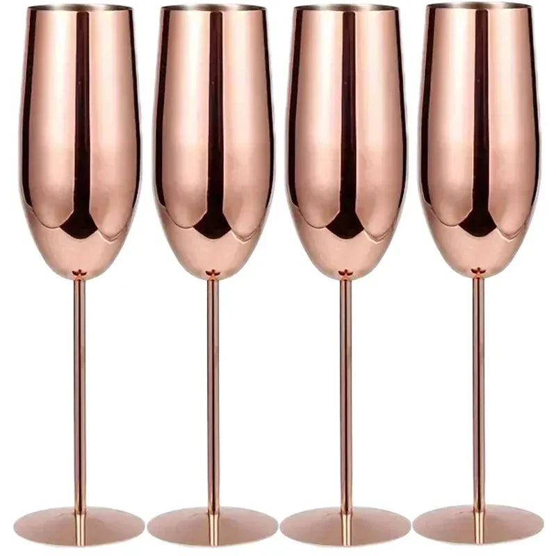 Unbreakable Stainless Steel Wine Glass Set - Up to 500ML