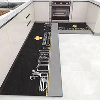 Soft Washable Kitchen Runner Rug - Anti-Slip Hallway and Entry Mat