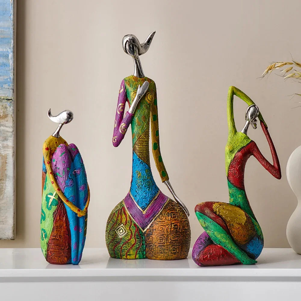 Abstract Character Sculpture - Modern Desktop Accent Decor
