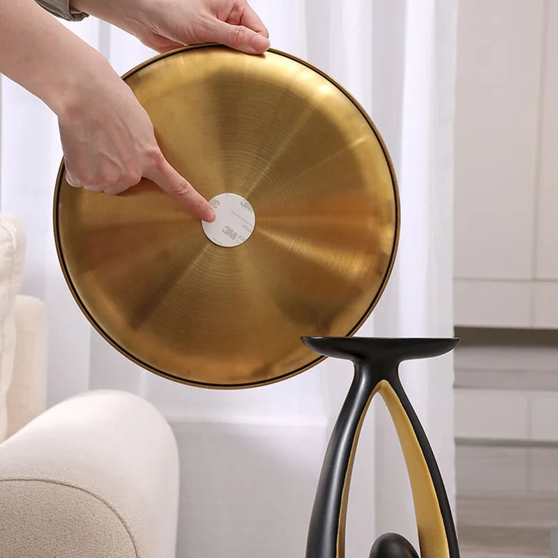 Abstract Designer Side Table - Artistic Accent Table for Living Room