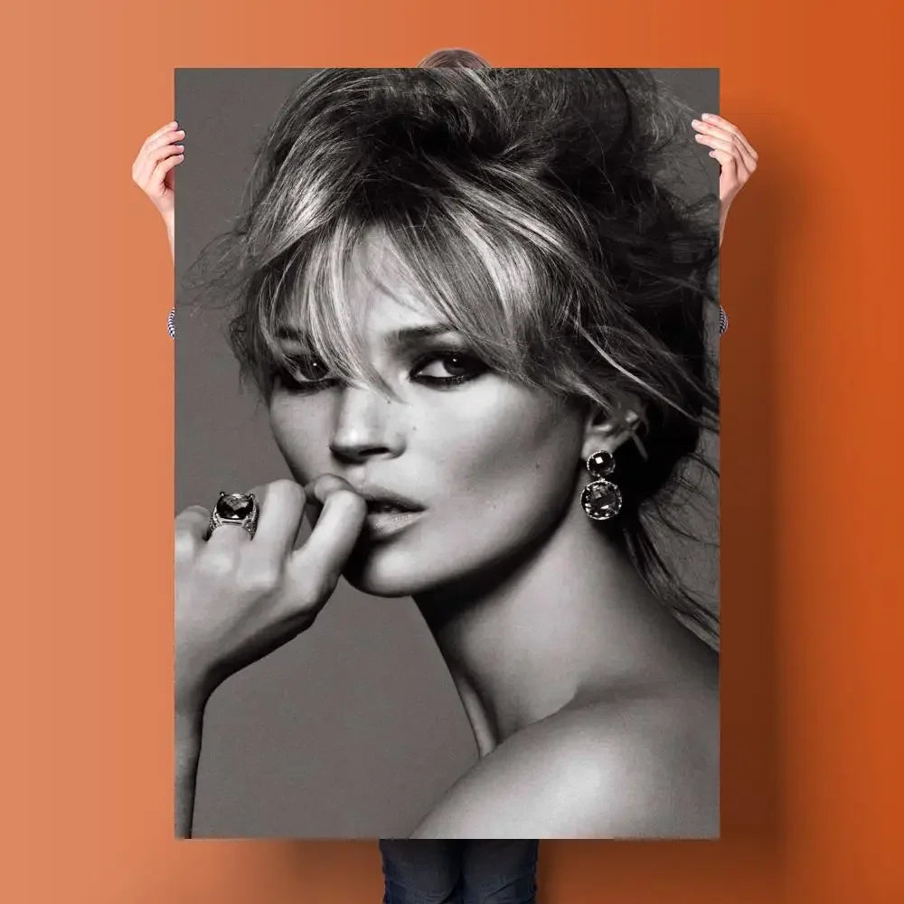 Scandinavian Kate Moss Canvas Poster - Fashion Inspired Wall Art