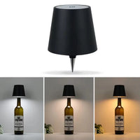 Wireless Bottle Table Lamp - 3 Color Touch Dimming Accent Light
