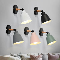 Nordic Solid Wood Wall Lamp - Minimalist Bedside Sconce