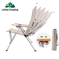 Adjustable Folding Recliner Chair - Outdoor Camping Lounge Seat