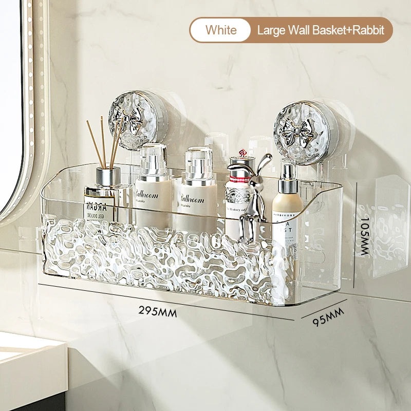 Glacier Pattern Wall-Mounted Bathroom Storage Basket