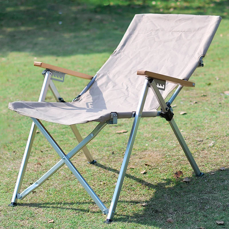 Adjustable Folding Recliner Chair - Outdoor Camping Lounge Seat