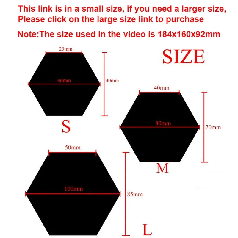 Hexagon Acrylic Mirror Wall Sticker Set - Self-Adhesive Decor