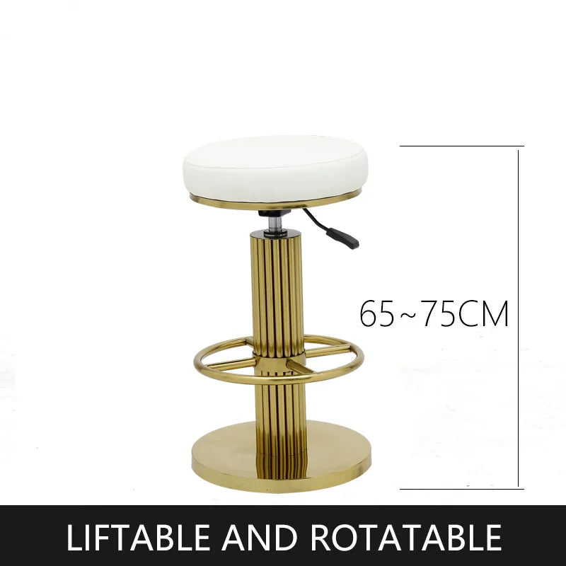 Modern Stainless Steel Counter Bar Stools Set - Cushioned Kitchen Seating