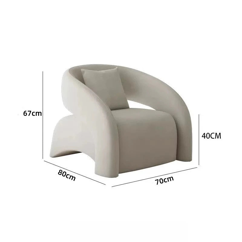Velvet Leisure Accent Chair - Modern European Single Sofa Seat