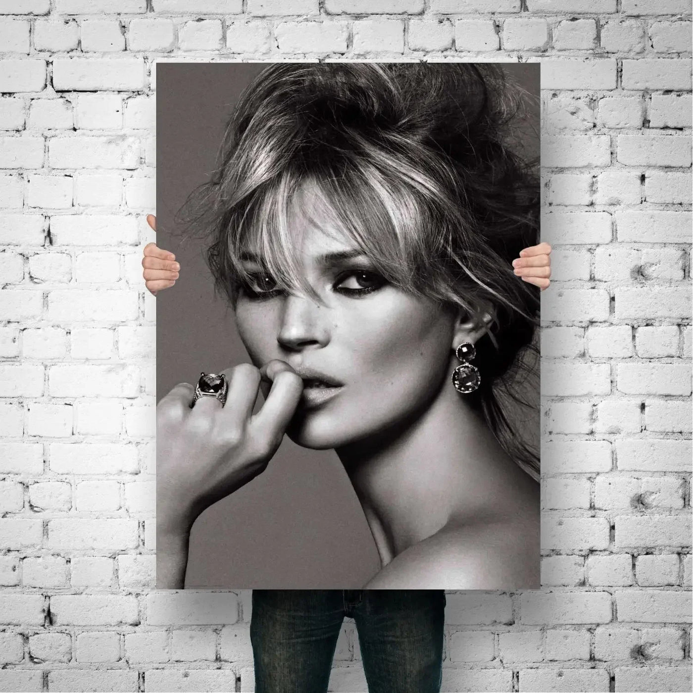 Scandinavian Kate Moss Canvas Poster - Fashion Inspired Wall Art