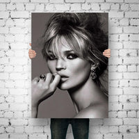 Scandinavian Kate Moss Canvas Poster - Fashion Inspired Wall Art