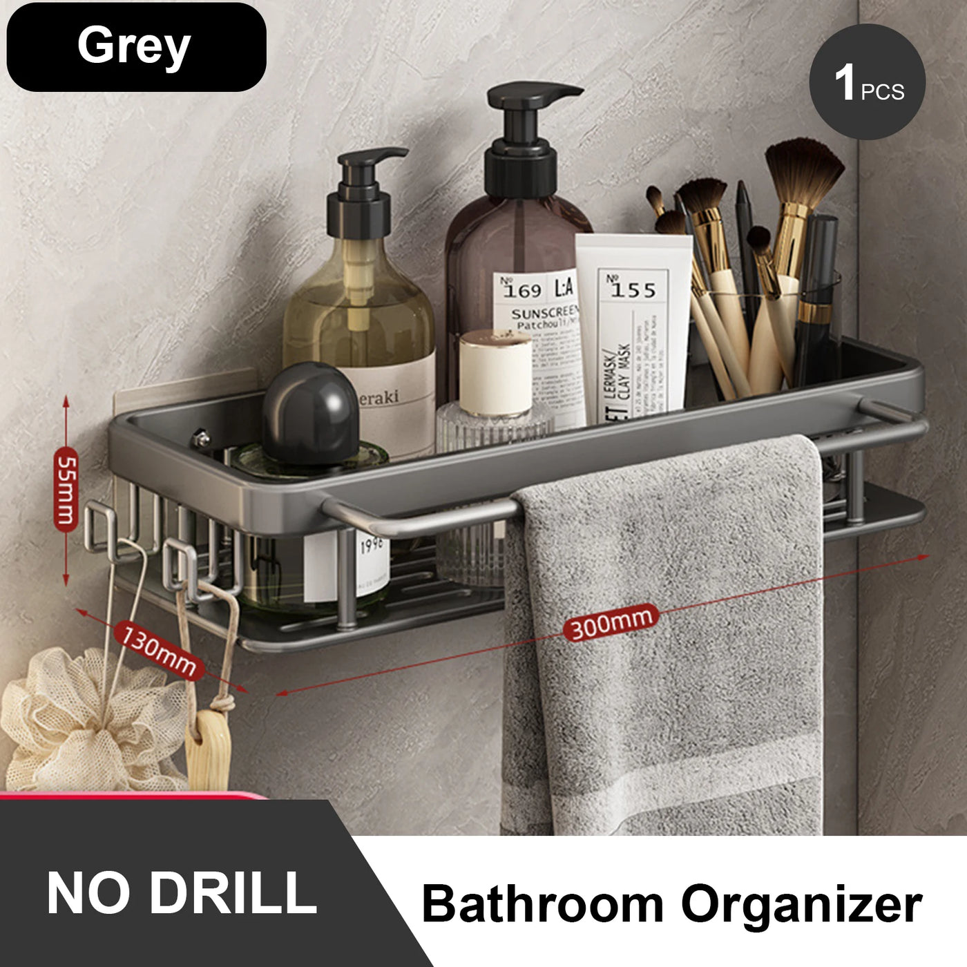 Anti-Rust Stainless Steel Shower Storage Rack