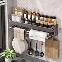 Gunmetal Aluminum Kitchen Storage Rack - No Drill