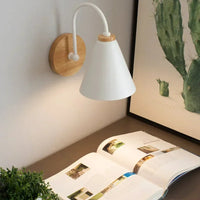 Nordic Solid Wood Wall Lamp - Minimalist Bedside Sconce