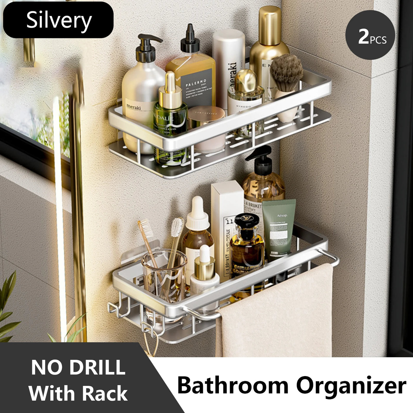 Anti-Rust Stainless Steel Shower Storage Rack