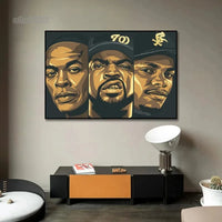 West Coast Rappers Canvas Wall Art - Hip Hop Poster Print