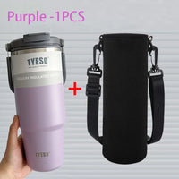 TYESO Insulated Stainless Steel Tumbler - Double-Layer Travel Mug
