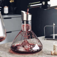 Luxury Wine Decanter - Transparent Nordic Aerating Carafe